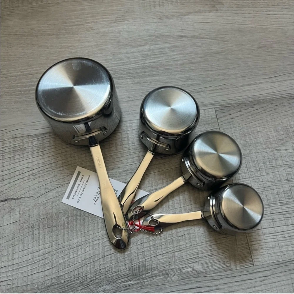 NWT ALL CLAD Stainless Steel Measuring Cup Set 4 Piece Cookware